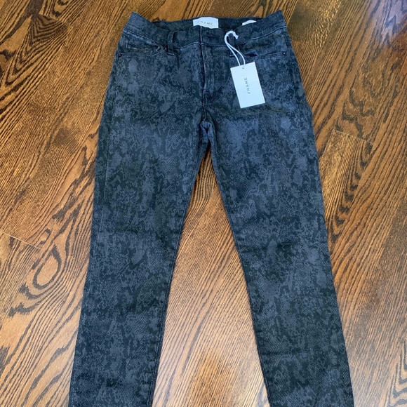 Frame Pants - Frame Le Skinny Tonal Python Jeans